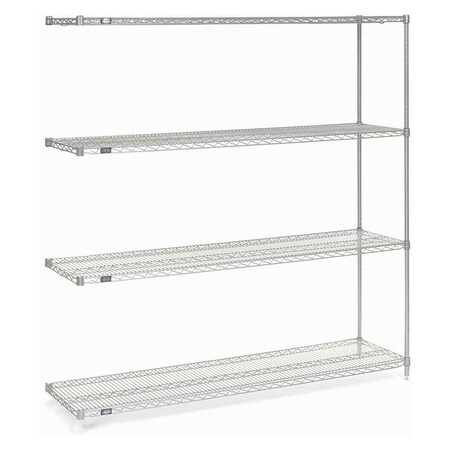 Nexel Wire Shelving Add-On, Poly-Z-Brite, 72W X 18D X 86H A18728Z